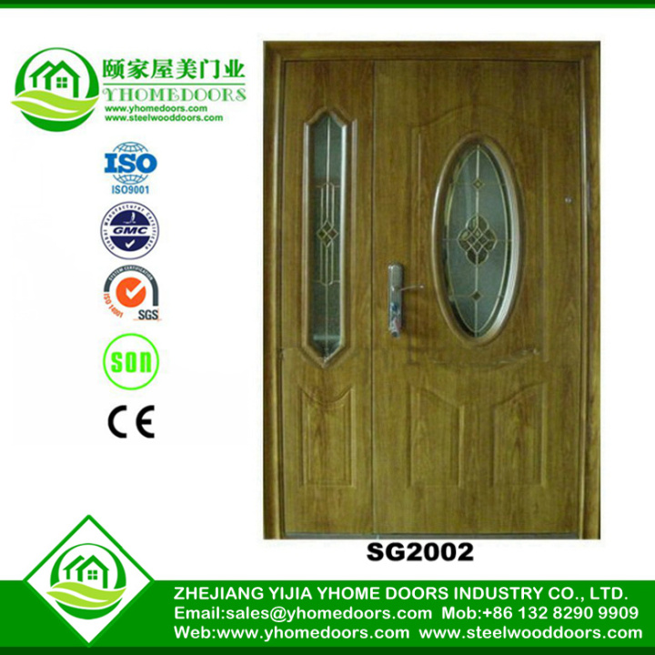 stanley steel entry door,beautiful design double door maked by steel ,stainless steel garage roller door