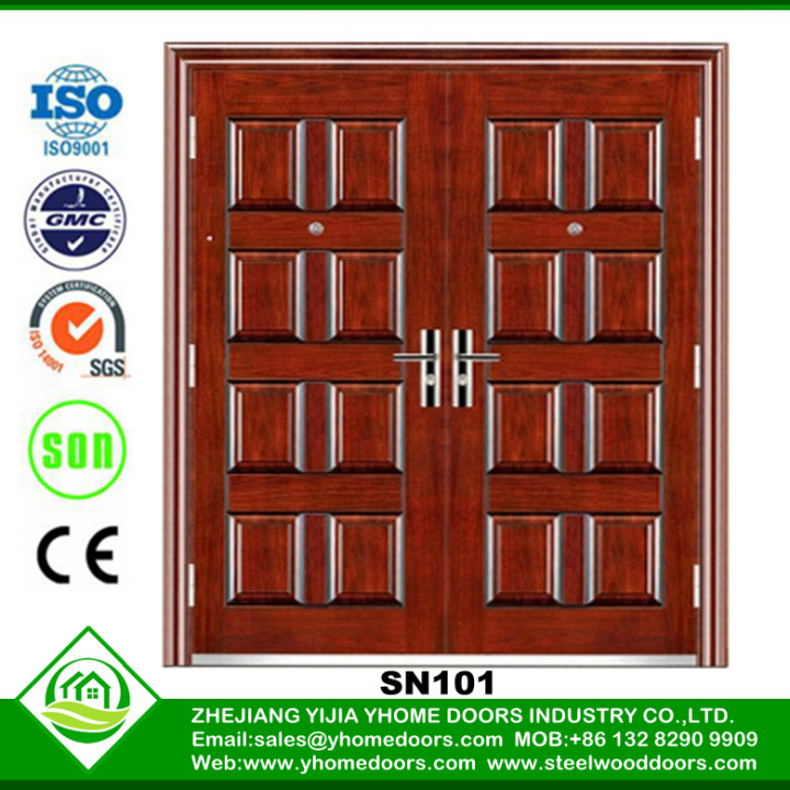 commercial steel double doors,steel access doors,red oak texture wood doors