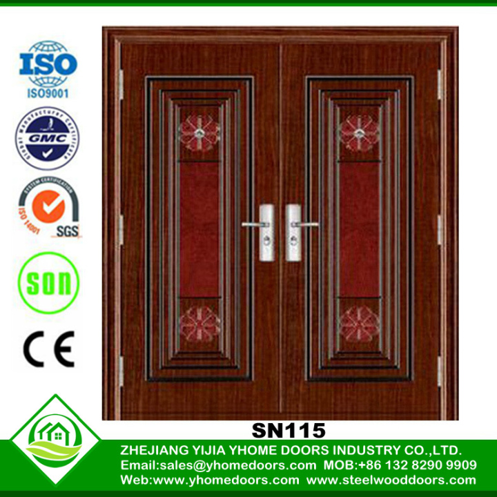 titan steel doors,exterior entry doors with glass,swing wood double door