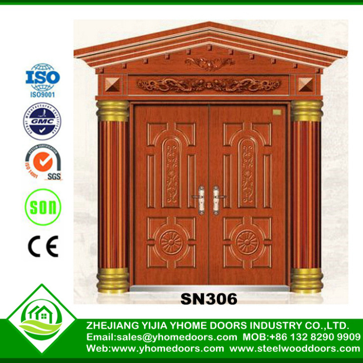 double entrance doors residential,30 inch exterior steel door,steel pvc outside door