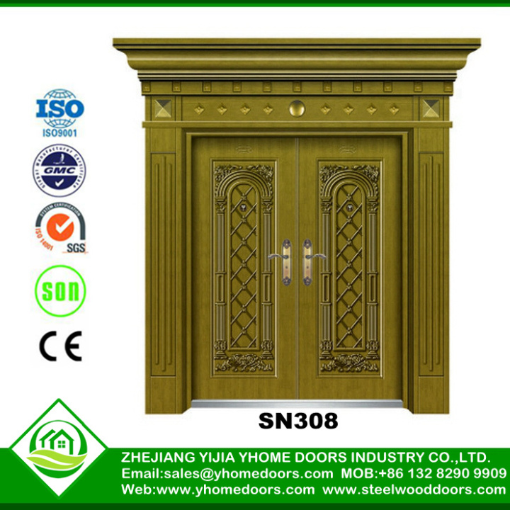 exterior wooden door,Safety stainless steel doors and windows ,steel security patio door jh911