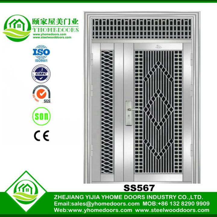 door external,stainless steel panel,wooden flash door